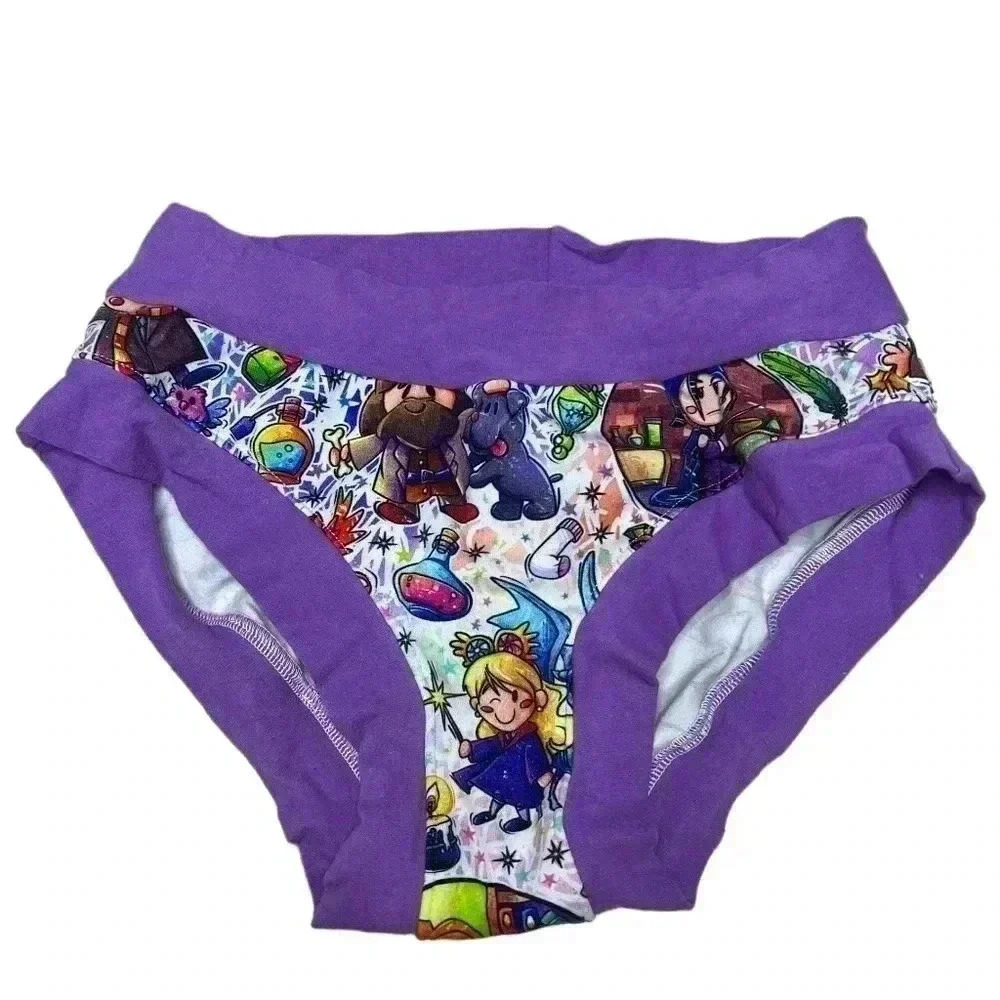 Handmade Harry Potter Cartoon Panty| Wizard Undie Lingerie| Cotton Underwear- XS